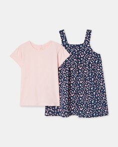 Комплект детского платья и футболки для девочки El Corte Inglés, темно-синий