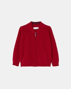 Трикотажная куртка с карманами и застежкой-молнией El Corte Inglés, красный