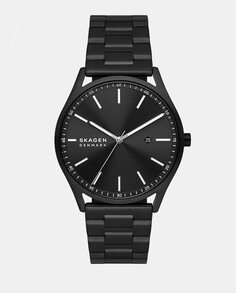 Устойчивые мужские часы Holst SKW6845 из черной стали Skagen, черный