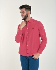 Однотонная мужская оксфордская рубашка красного цвета Spagnolo, красный