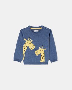 Свитер для мальчика с жирафами El Corte Inglés, темно-синий