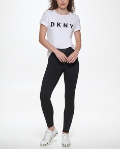 Гладкие и эластичные женские леггинсы DKNY, черный
