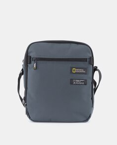 Серая нейлоновая сумка через плечо на молнии National Geographic, серый