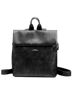 Женский противоугонный рюкзак из экокожи черного цвета Stamp, черный
