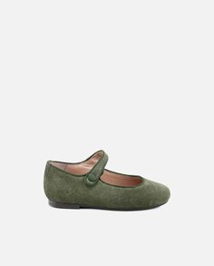Туфли Мэри Джейн для девочки из зеленой замши Eli 1957