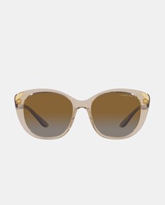 Коричневые женские солнцезащитные очки «кошачий глаз» с поляризованными линзами Vogue, коричневый