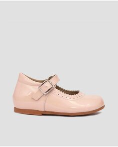 Однотонные туфли Мэри Джейн для девочек из розовой лакированной кожи с застежкой-пряжкой Mr. Mac Shoes