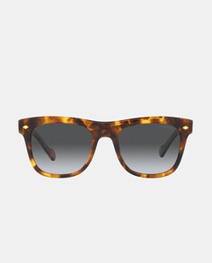 Мужские квадратные солнцезащитные очки из ацетата цвета гавана с поляризованными линзами Vogue, коричневый
