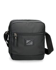 Мужская сумка через плечо Black Straps с передним и задним карманом Pepe Jeans, черный