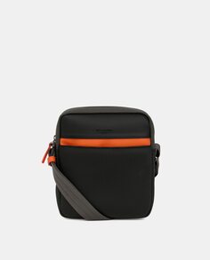 Черная сумка через плечо с застежкой-молнией Hexagona, черный