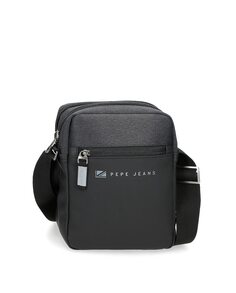 Мужская сумка через плечо Jarvis среднего размера с двумя отделениями, черная Pepe Jeans, черный