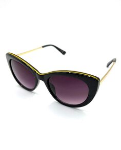 Черные женские солнцезащитные очки «кошачий глаз» Valeria Mazza Design Starlite, черный