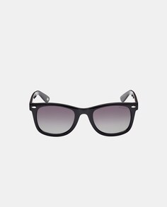 Черные прямоугольные солнцезащитные очки унисекс с поляризованными линзами Skechers, черный