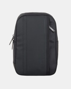 Большая черная нейлоновая сумка через плечо с передним карманом Liberto, черный