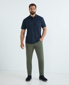 Мужские пятикарманные брюки из хлопкового сатина с лайкрой больших размеров Hackett, зеленый