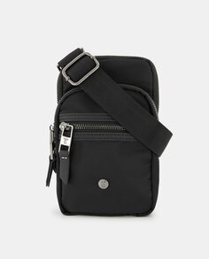 Черная сумка для мобильного телефона с передним карманом Emidio Tucci, черный