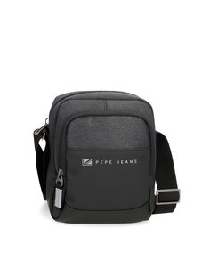 Мужская сумка через плечо Jarvis черная с передним карманом Pepe Jeans, черный