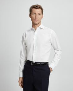 Мужская классическая рубашка узкого кроя без утюга Emidio Tucci, белый