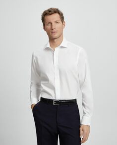 Мужская классическая рубашка стандартного кроя без утюга Emidio Tucci, белый