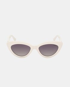 Женские солнцезащитные очки «кошачий глаз» белого цвета Guess, белый