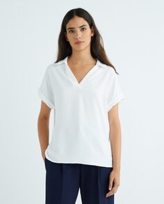 Женская однотонная рубашка с коротким рукавом Zermatt