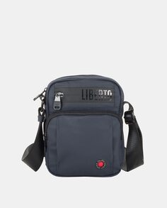 Маленькая сумка через плечо из нейлона темно-синего цвета с передним карманом Liberto, темно-синий