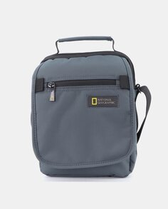 Серая сумка через плечо с застежкой-молнией и регулируемой ручкой National Geographic, серый