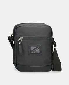 Черная сумка через плечо Medium Straps с передним карманом Pepe Jeans, черный