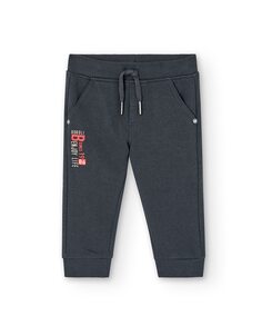 Спортивные штаны для мальчика с простыми карманами Boboli, серый