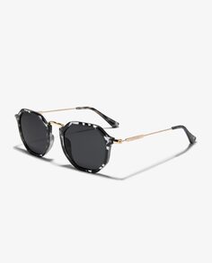 Черепаховые и серые солнцезащитные очки-ролики с шестигранной головкой D.Franklin, черный