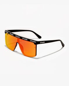 Черные прямоугольные солнцезащитные очки с полными линзами унисекс D.Franklin с красными линзами D.Franklin, черный