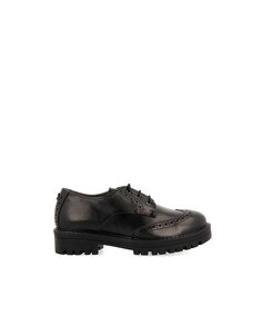 Кожаные туфли на шнуровке для девочек с усиленным носком, которые можно стирать Gioseppo, черный