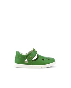 Зеленые кожаные детские сандалии с застежкой-липучкой Bobux, зеленый
