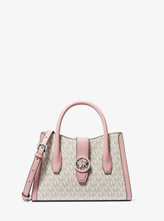 Маленькая сумка-портфель Gabby с логотипом Michael Kors, белый