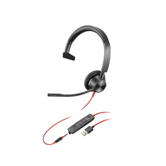 Проводная гарнитура Plantronics Poly C3315-M (Teams version) single-ear, черный