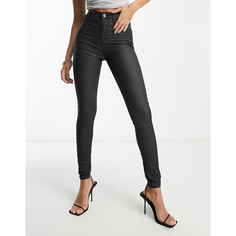 Джинсы River Island Tall High Rise Skinny Coated, черный