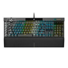 Игровая клавиатура Corsair K100 RGB, проводная, механическая, CHERRY MX Speed Silver, английская раскладка, чёрный
