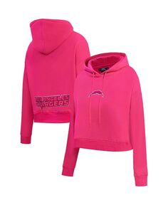 Женский укороченный пуловер с капюшоном Los Angeles Chargers тройного розового цвета Pro Standard, розовый