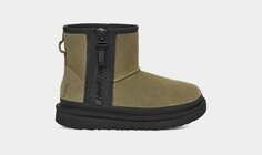 Угги Classic Mini Zipper Tape Logo UGG, зеленый