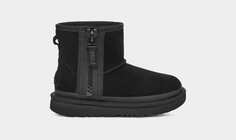 Классические ботинки Classic Mini Zipper Tape Logo UGG, черный