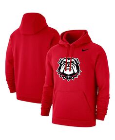 Мужской пуловер с капюшоном Red Georgia Bulldogs Logo Club Nike