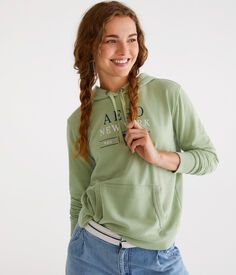 Пуловер с капюшоном Aero New York Aeropostale, зеленый