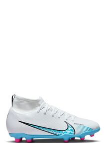 Футбольные бутсы и бутсы Mercurial Superfly 9 Club Junior Firm/Multi Ground Nike, белый