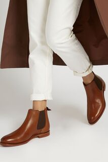 Женские кожаные ботинки челси Khloe Goodyear с рантом Jones Bootmaker, коричневый