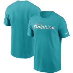 Мужская футболка с надписью Aqua Miami Dolphins Team Nike