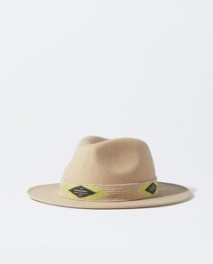 Женская шапка с однотонной декоративной полоской Parfois, бежевый