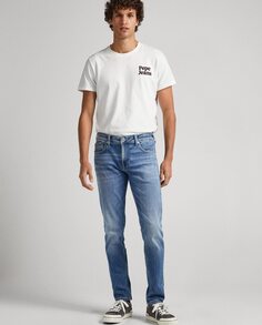 Мужские джинсы скинни Finsbury синего цвета Pepe Jeans, синий