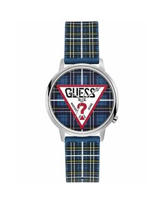 Часы-унисекс Originals V1029M1 из силикона и разноцветным ремешком Guess, синий
