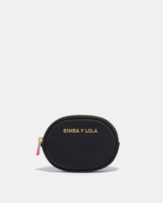 Овальный кошелек из нейлона черного цвета Bimba y Lola, черный
