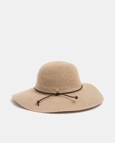 Вязаная шапка светло-бежевого цвета Nine West, коричневый